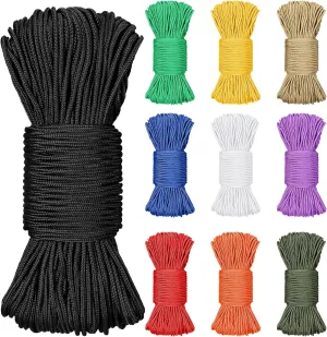 10 Strand 1000ft Paracord Rope 650lb Each Parachute Cord Tactical Paracord Heavy Duty para Cord Lanyard for Outdoor Tent Camping Hiking Fishing Survival Clothesline DIY Projects, 10 Colors