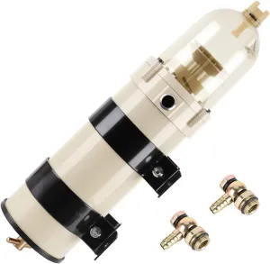 1000FG 1000FH Diesel Fuel Filter Water Separator - 1000 Series 180 GPH Element Marine Boat Equivalent - 30 Micron Marine Fuel Filter with Hand Twist Vavle