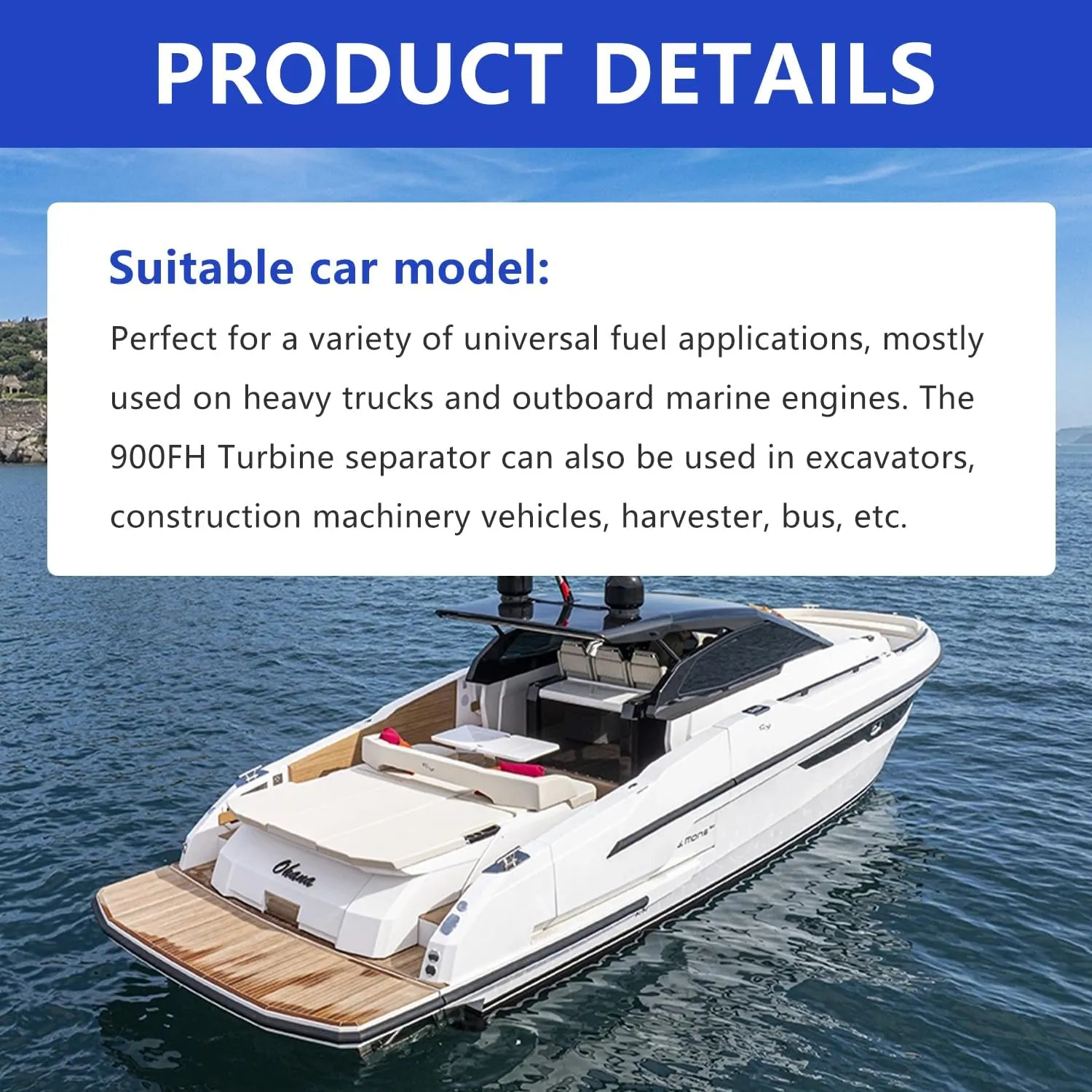 1000FG 1000FH Diesel Fuel Filter Water Separator - 1000 Series 180 GPH Element Marine Boat Equivalent - 30 Micron Marine Fuel Filter with Hand Twist Vavle