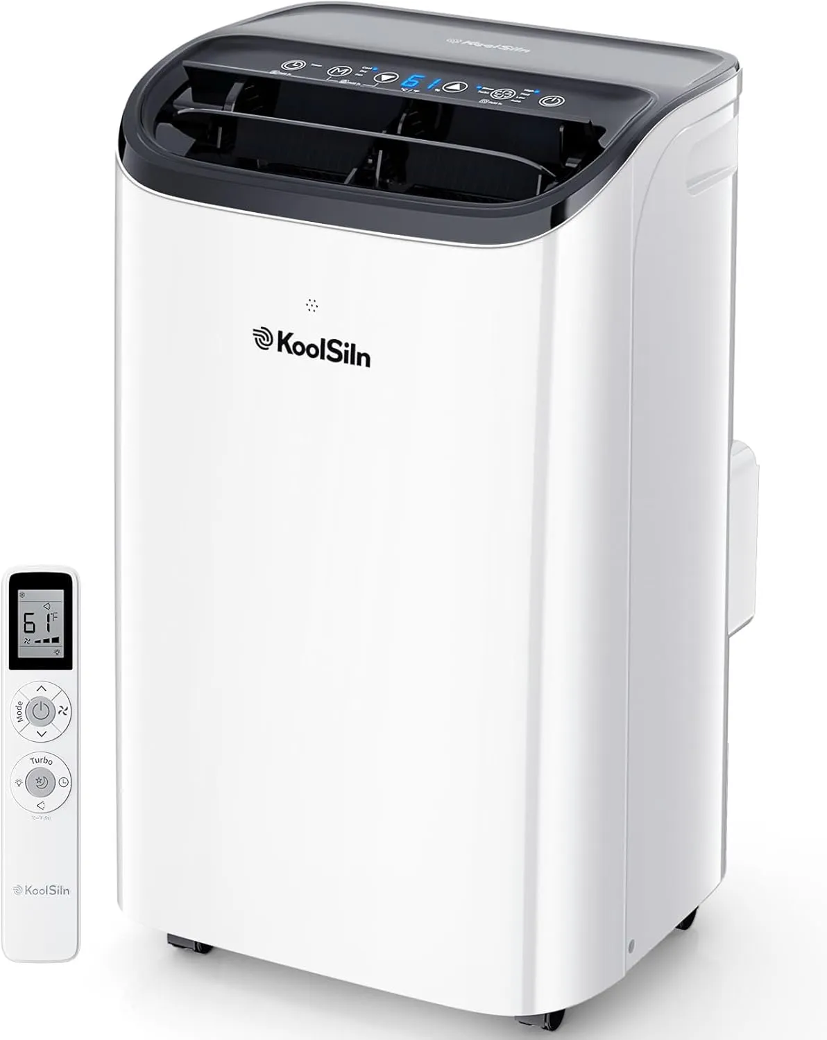 12,000 BTU Portable Air Conditioner Cools Up to 550 Sq.Ft, Auto-Evaporation Low Noise Portable AC Unit with Remote Control Fits for Large Room, Office, Garage,White
