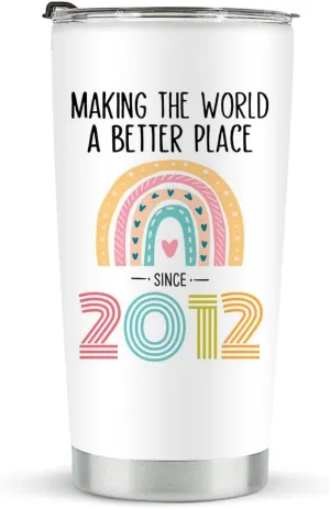 13th Birthday Gifts for Girls, Tumbler 20 oz Stainless Steel Vacuum Insulated Tumblers, 2012 Birthday Gifts for Girls, 13 Year Old Birthday Gifts, 13th Birthday Gift Ideas, 13th Birthday Tumbler