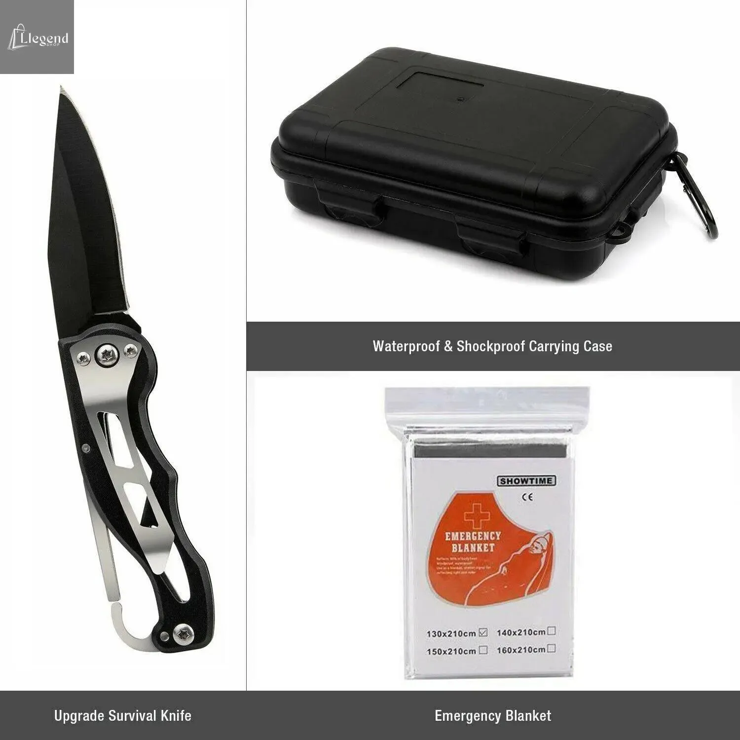 14 in 1 Outdoor Emergency Survival And Safety Gear Kit Camping