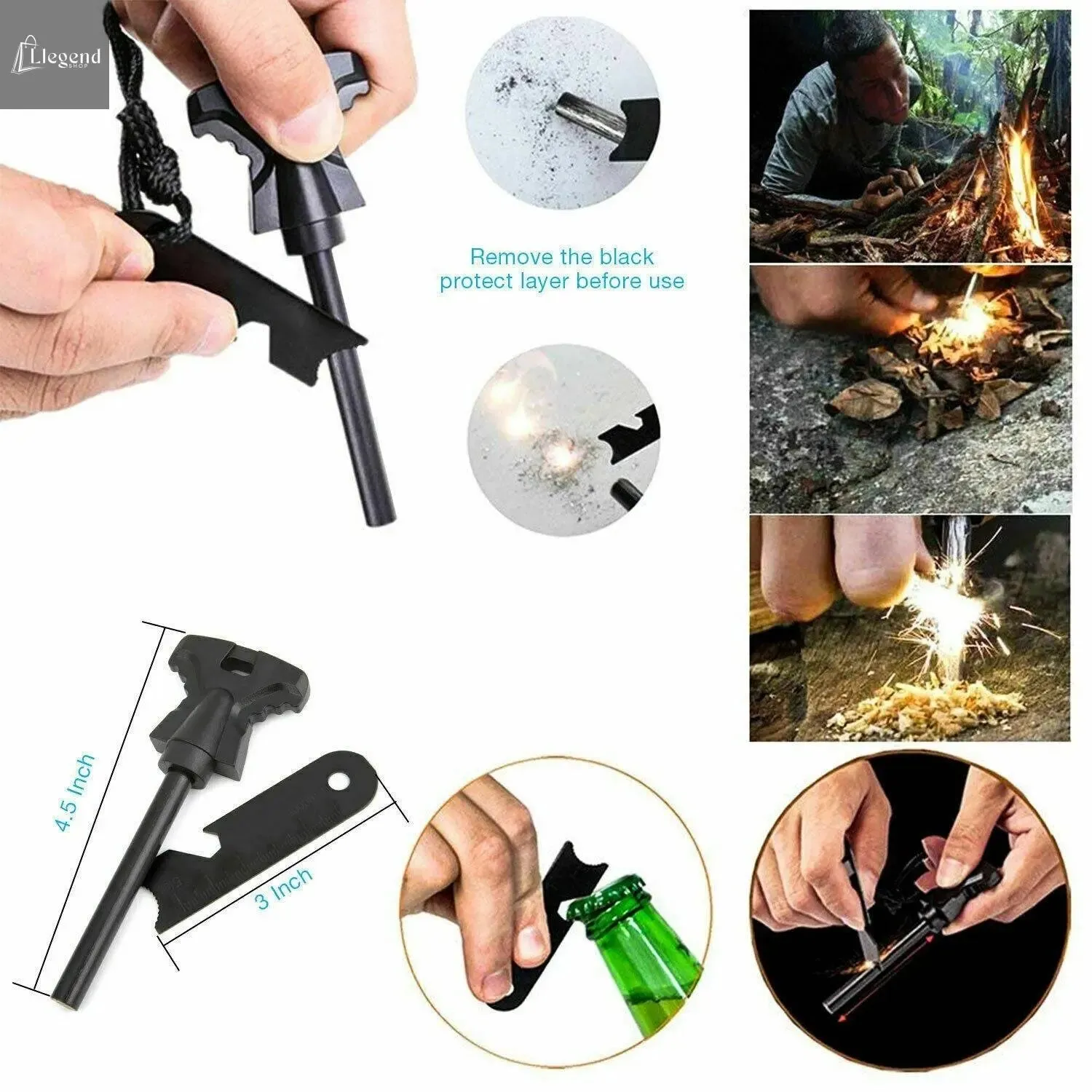 14 in 1 Outdoor Emergency Survival And Safety Gear Kit Camping