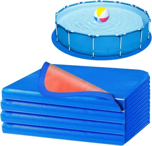 15 Ft Pool Liner Pad for Round Above Ground Pools, Thickened Pool Mat Tarp for Under Pool, Dual-Color Pool Ground Pad Cloth Floor Mat for Pool Bottom, Puncture Protection & Extend Liner Life