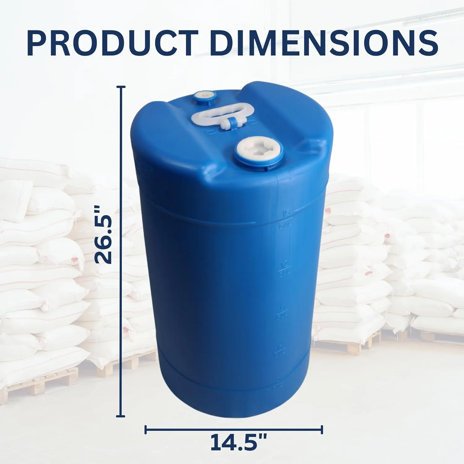 15 Gallon Water Storage Tank - 2 Tank- Water Storage for Emergencies - Durable, Reusable, Portable, BPA Free, Food Grade Plastic - Emergency Zone