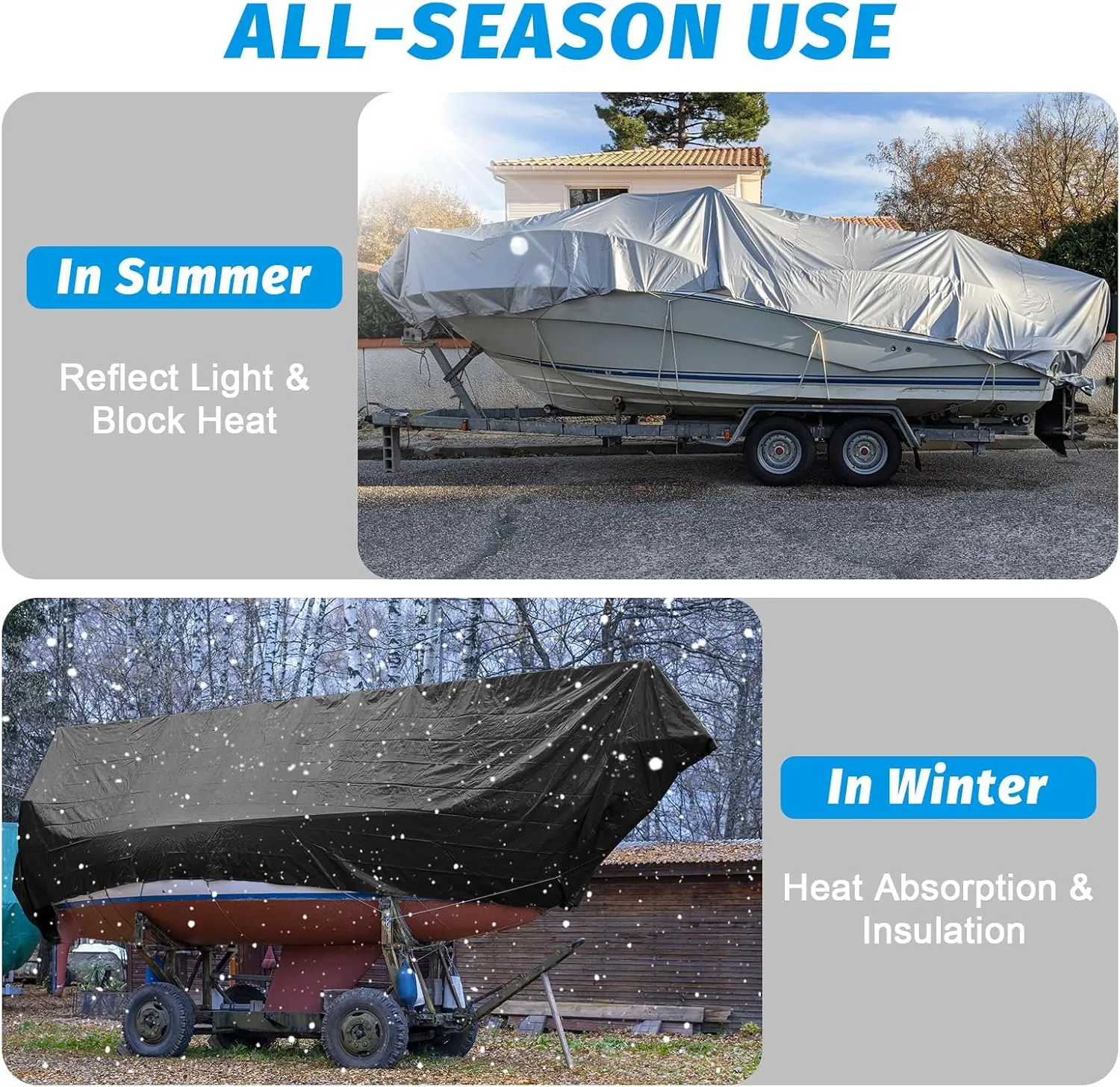 16Mil Finished Size 10x10 Tarp Heavy Duty Waterproof, Large Outdoor Multipurpose Protective Cover (Silver/Black)