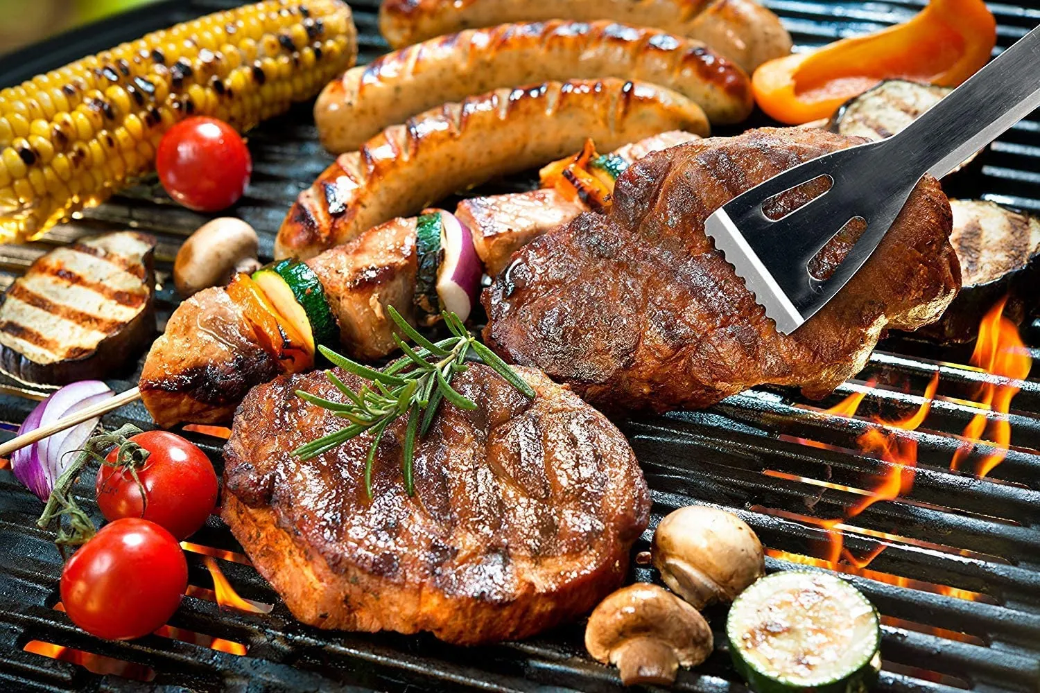 18pcs Barbecue Grill Utensils Kit Stainless Steel BBQ Grill Tools Set