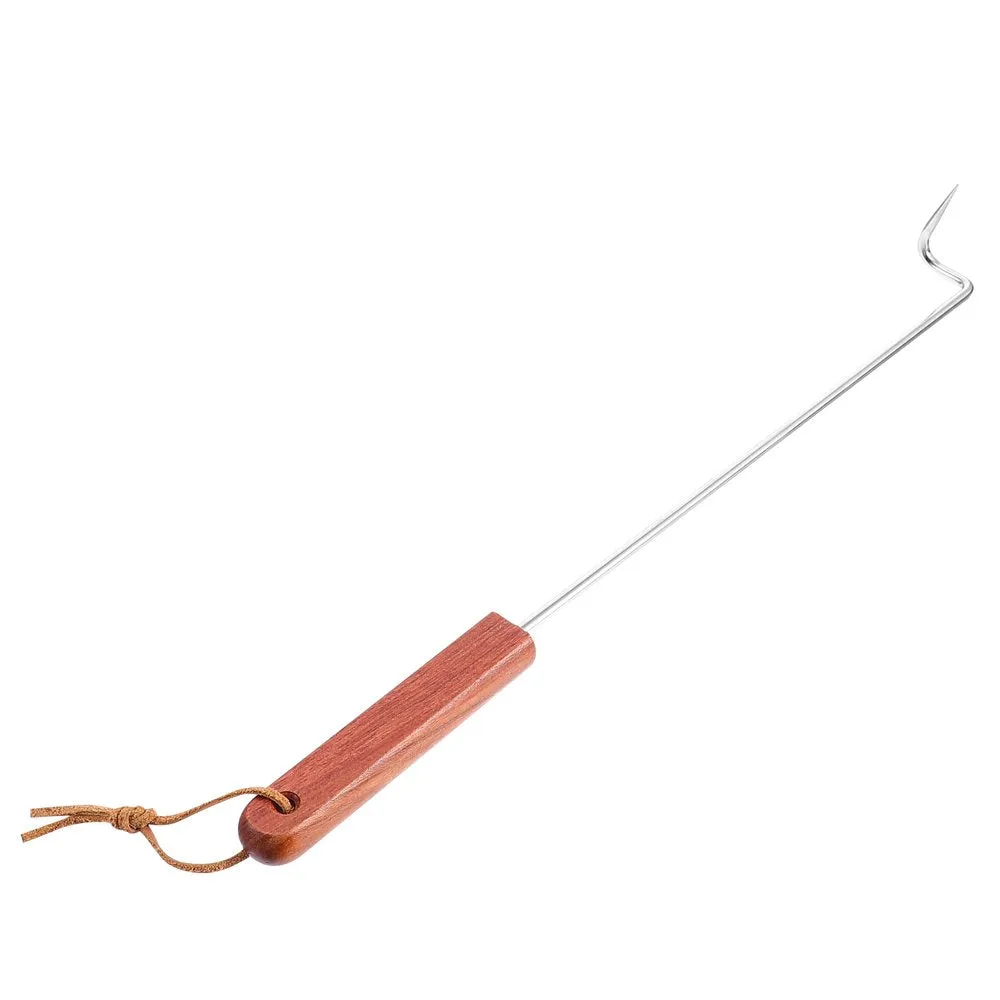 1Pc Food Flipper Stainless Steel Grill Flipper BBQ Turner Hook Kitchen Gadget