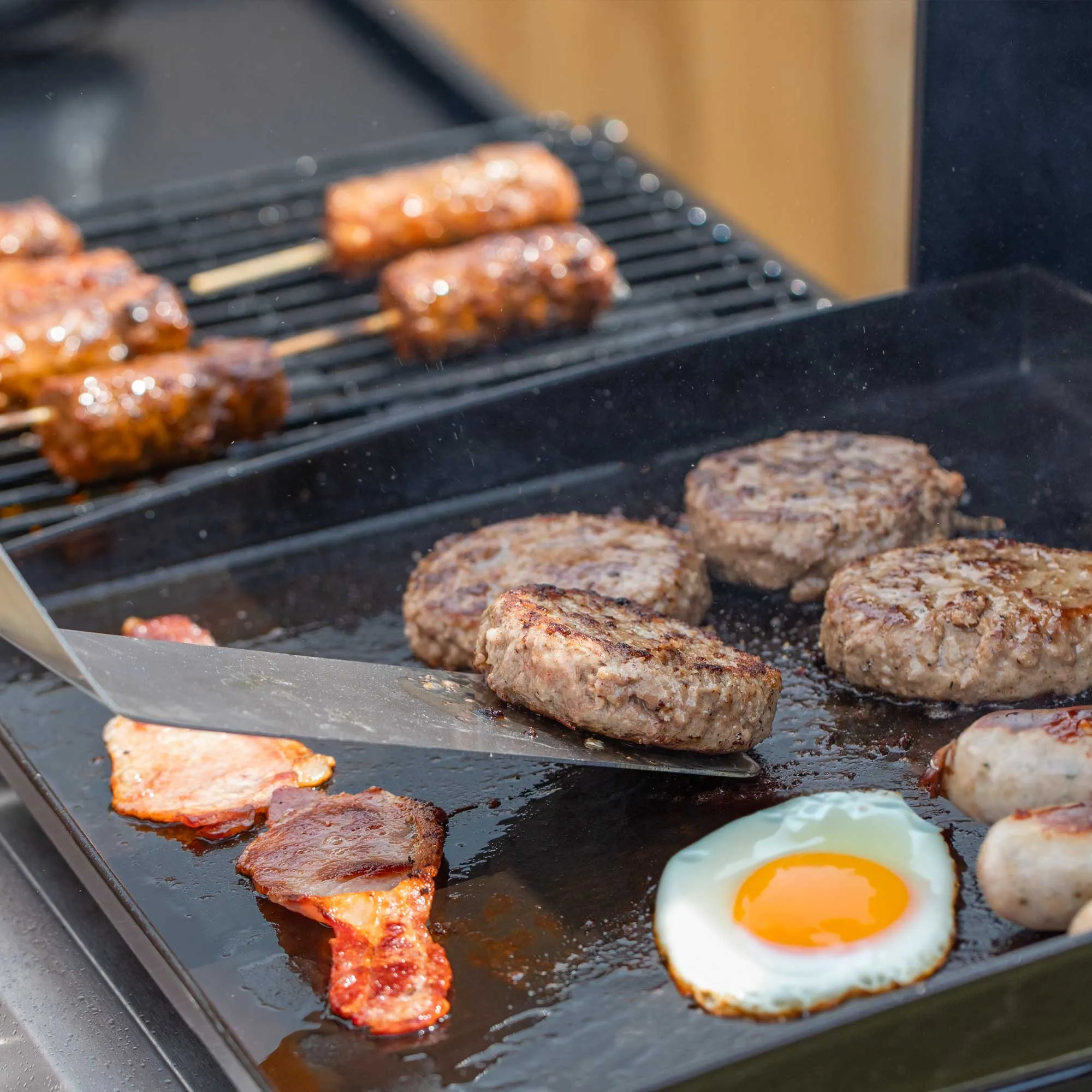 2 1 Burner Portable Gas Plancha/Grill 8.5kW Hot Plate BBQ Griddle, Stainless Steel - DG276