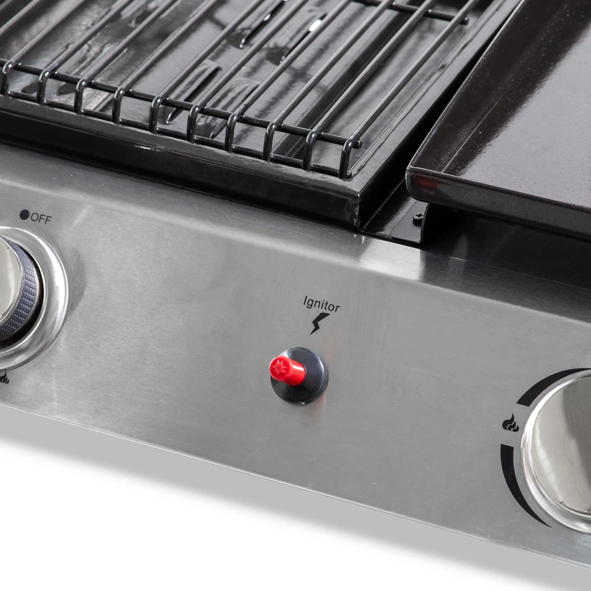 2 1 Burner Portable Gas Plancha/Grill 8.5kW Hot Plate BBQ Griddle, Stainless Steel - DG276