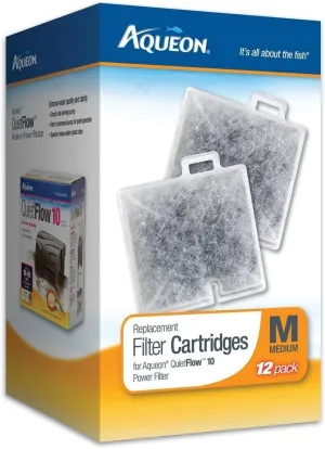 (2) Aqueon Replacement Filter cartridges. Medium 12pks. 24 Cartridges Total
