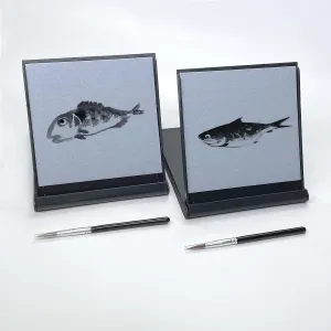 2 Pack Parallel Halo Water Drawing Board Mini Zen Buddha Meditation Drawing Board Paint with Water for Relaxation, Small Travel Size Magic Drawing Watercolor with Brush