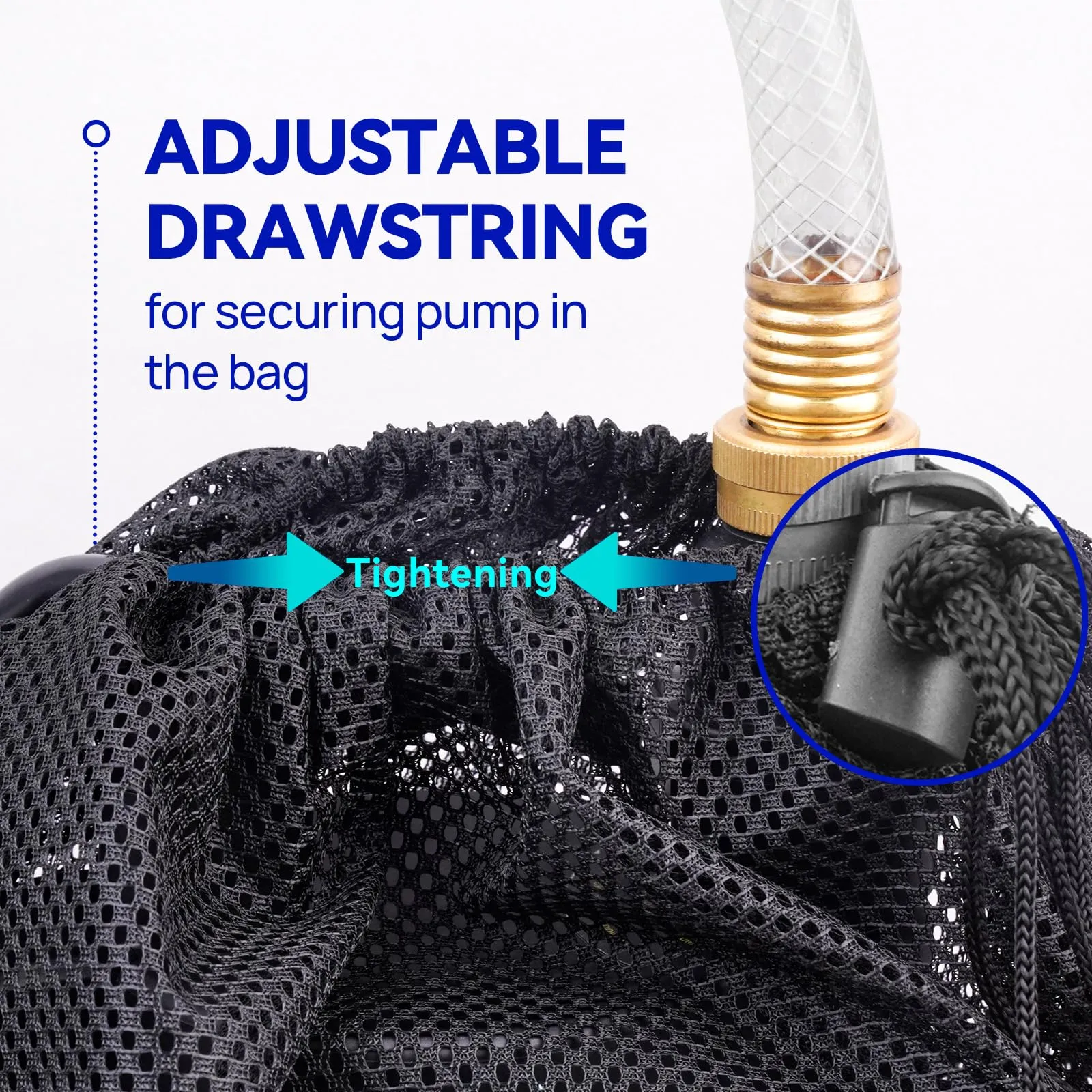 2 Pcs Pump Barrier Bag, 19.7"x 17.7" Pond Pump Filter Bag with Drawstring for Most Pumps, Pond Biological, Aquarium Filtration