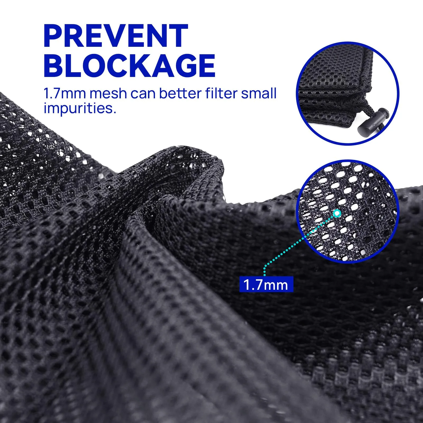 2 Pcs Pump Barrier Bag, 19.7"x 17.7" Pond Pump Filter Bag with Drawstring for Most Pumps, Pond Biological, Aquarium Filtration