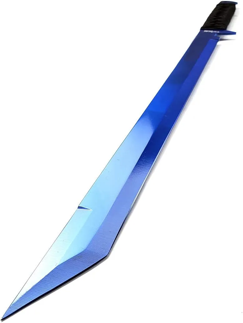2 PCS Tactical Machetes, Tactical Fixed Blade Survival Katana Sword Set. For Camping, Collections, Gifts, Survival Tool Gear (Blue-56)