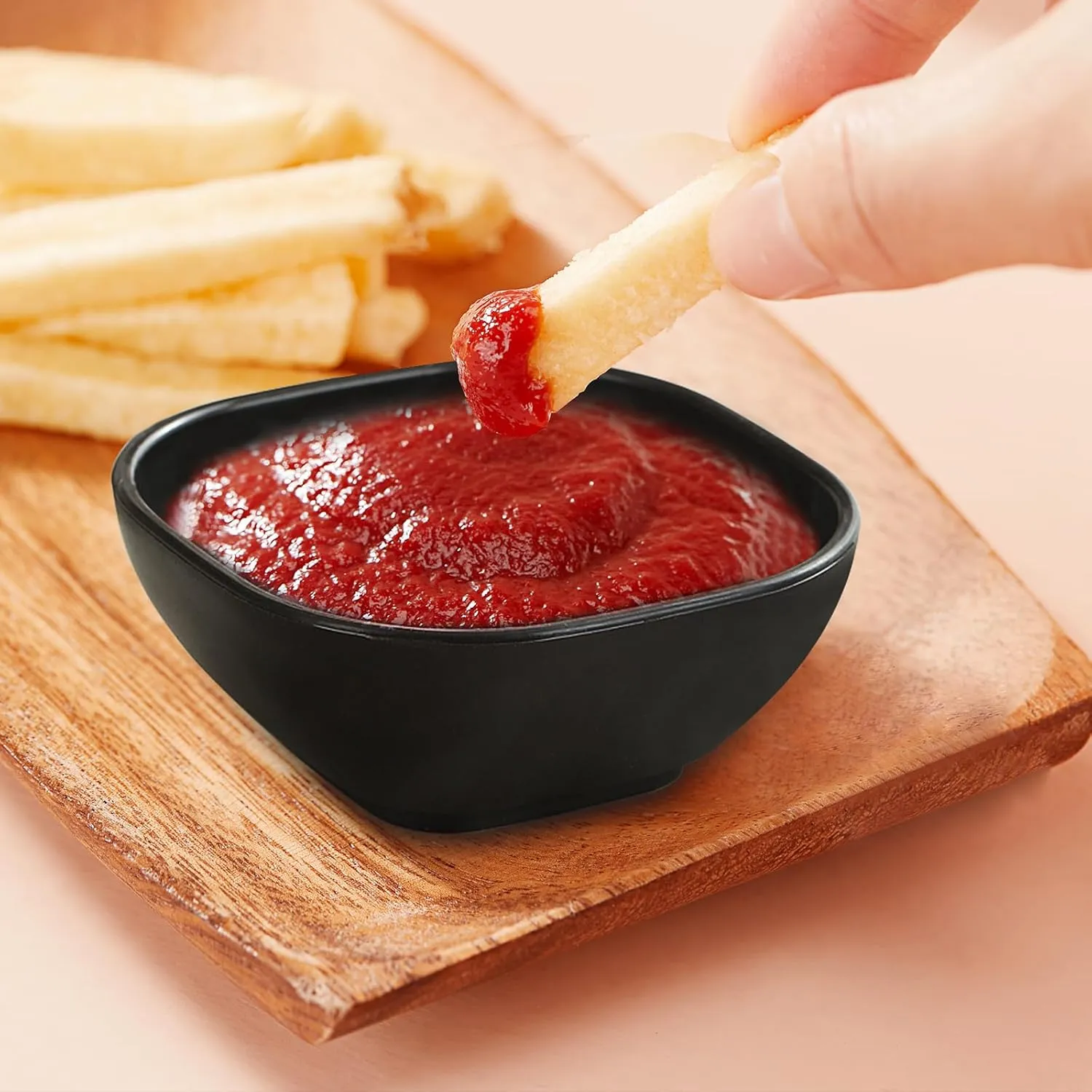 20 Pack Small Bowls, 4.5 OZ Wheat Straw Soy Sauce Dishes, Unbreakable Dessert Bowls,Dipping Sauce Cups, Mini Prep Bowls,Snacks, Sauce Ketchup, BBQ (Black)