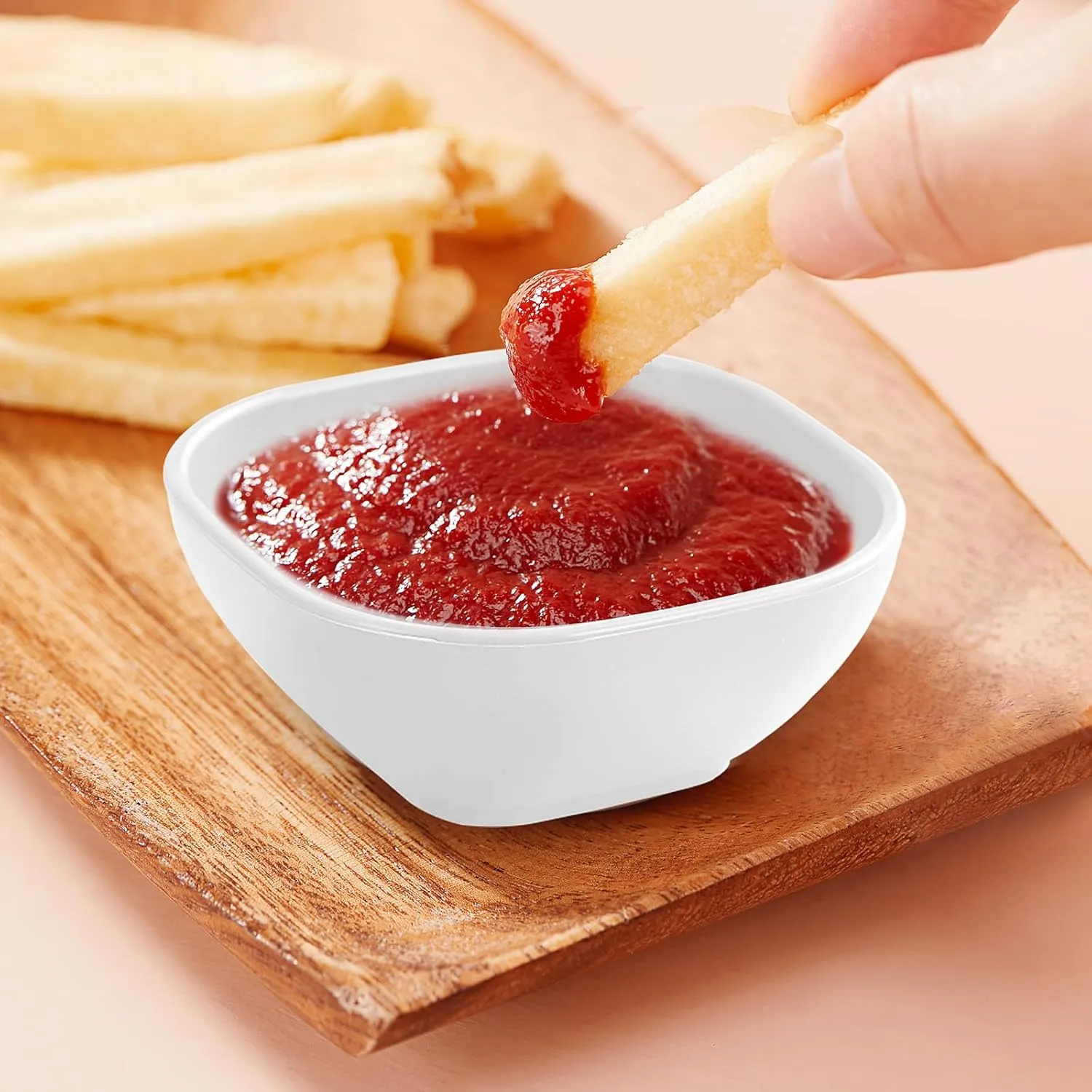 20 Pack Small Bowls, 4.5 OZ Wheat Straw Soy Sauce Dishes, Unbreakable Dessert Bowls,Dipping Sauce Cups, Mini Prep Bowls,Snacks, Sauce Ketchup, BBQ (White)