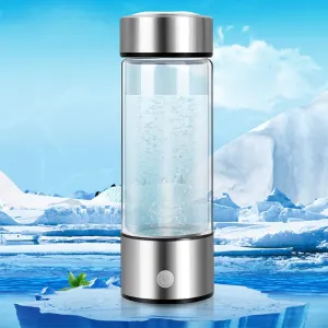 2025 Upgrade Hydrogen Water Bottle, 3 Min 1300PPB Fast Hydrogen Water Generator with SPE PEM Tech, 14oz Portable Hydro Water Machine, Rechargeable Hydrogen