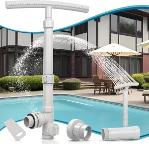 (2025 Upgrade)Pool Fountain for Above and In-Ground Pools, Dual Spray Sprinkler Fountain, with Extension Tube,Adjustable Height,360°Adjustable Waterfall for Cooling & SPA Relaxation, Pool Accessories