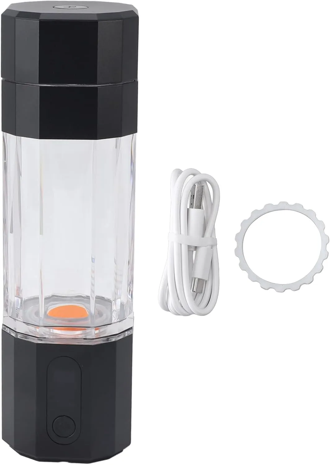 208ml Rechargeable Hydrogen Water Bottle, Portable Hydrogen Water Generator 1600mAh, Glass Health Cup for Home Office, Best Health Gift Choice