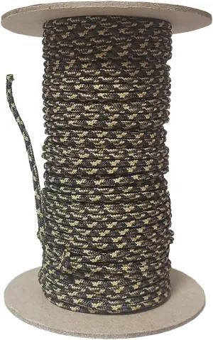 2.0mm High Strength Vectran Cord – Woodland Camo | Low-Stretch, Abrasion-Resistant Tactical & Spearfishing Line, 100FT. Spool