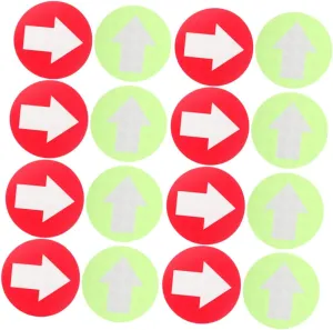 20Pcs Reflective Trail Markers High Visibility PVC Direction Stickers for Outdoor Camping Hunting Hiking Fluorescent Color Arrow Signs for Navigation