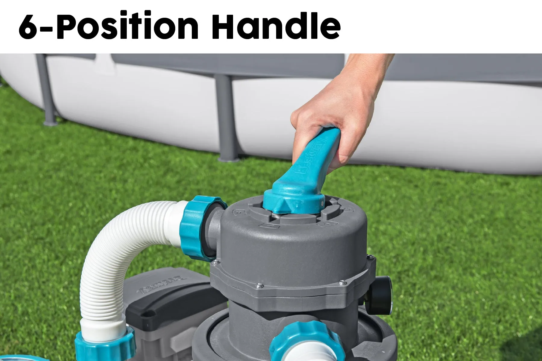 2200gal Pool Sand Filter for All Above Ground Pools - Grey