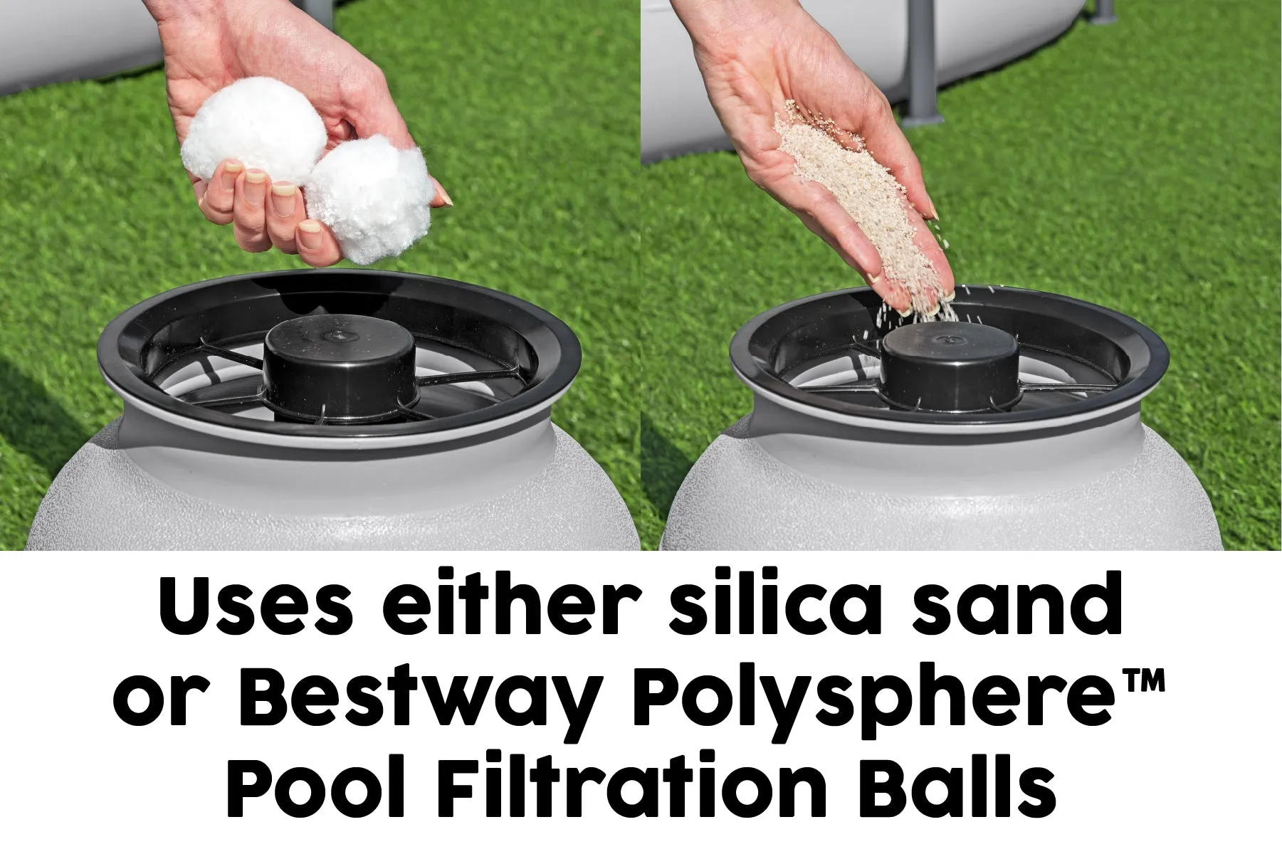 2200gal Pool Sand Filter for All Above Ground Pools - Grey