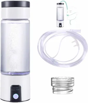 220ML Portable Hydrogen Water Bottle, SPE Tech PEM Ion Membrane, 3/10 min Electrolysis 1500mAh Pure H2, High Concentration, with Hydrogen Suction Pipe