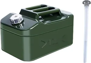 2.5 Gallon Metal Water Can - Water Storage Container with Flexible Spout for Outdoors Camping Garden Watering Tucks Cars - Heavy Duty Durable Portable Can