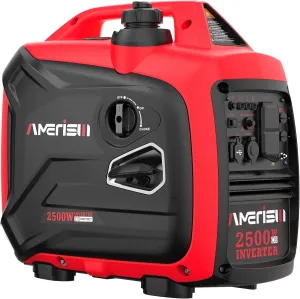 2500 Watt Portable Inverter Generator with CO Sensor and Quiet Technology for Camping, Tailgating