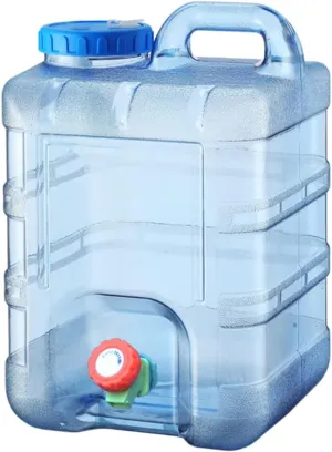 2.64 Gallon Water Jug Camping Water Container Water Storage Container with Faucet Large Capacity Water Jug Portable PC Water Bucket Camping Supply Clear Water Bottles