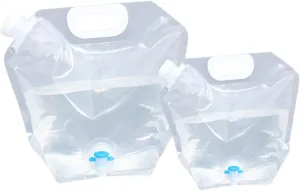 2pcs Portable Water Storage Carrier Camping Water Tank for Outdoor Activities Collapsible Storage Bag