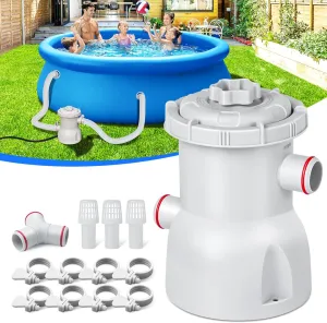 300 GPH Pool Filter Pump for Small Above Ground Pools, ETL Certified Pool Cartridge Filter Pump System with GFCI, Safety & Reliable Water Circulation Pumps - Rapidly Capture Debris in Water