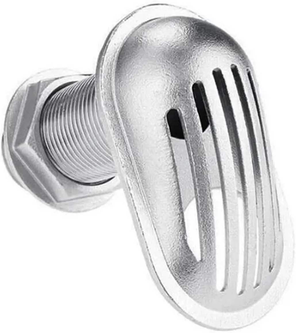 316 Stainless Steel Boat Intake Strainer Thru‑Hull Pump Hose Fitting Water Pickup Filter Scoop for Boat,Yacht,Kayak etc(32mm)