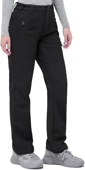 33,000ft Womens Waterproof Hiking Pants Fleece-Lined Snow Pants Windproof Warm Ski Pants for Snowboarding