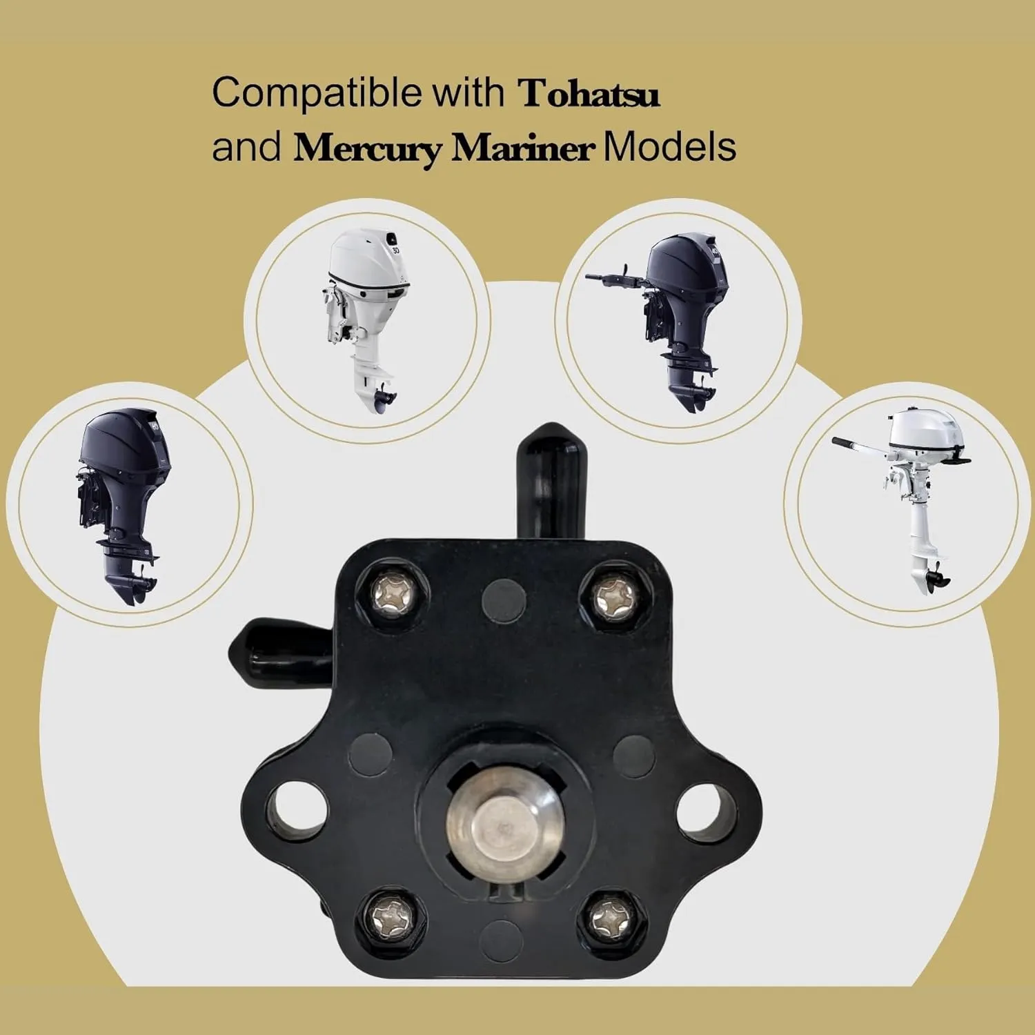 3H604000 Fuel Pump for Tohatsu 4 Stroke MFS NSF 4 5 6 8 9.8 HP and for Mercury Mariner 4 5 6 HP Outboard Engines 3H6-04000-3 803529T06