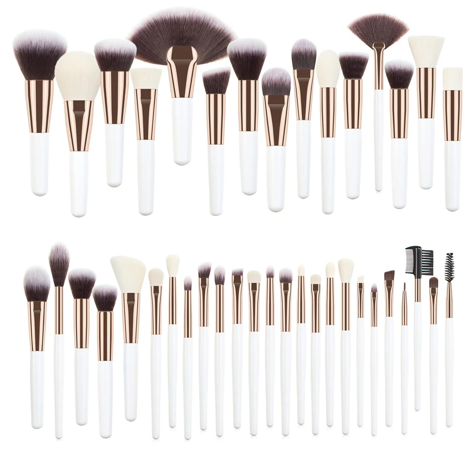 40-Pcs Professional Makeup Brushes Set,Premium Makeup Brushes Kit for Foundation Concealer Blush Contour Kabuki Foundation Blending Brush Face Powder Blush Eye Shadows Cruelty-Free
