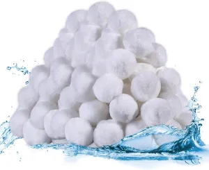 4.62 Lbs Pool Filter Balls for Sand Filter, Pool Filter Ball Replaces 150 Lbs Pool Filter Sand, Reusable Pool Filter Media Balls, Portable Filter Balls for Swimming Pools Aquarium