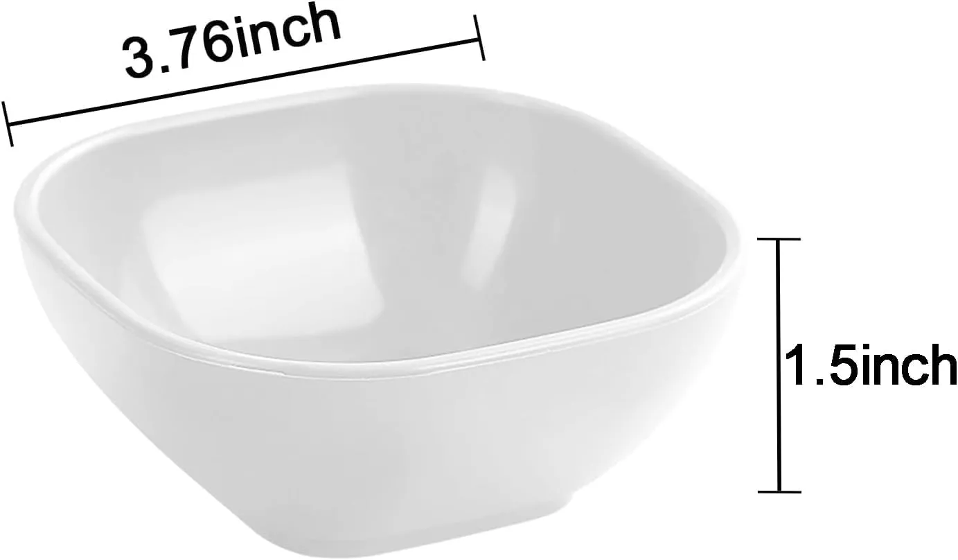 4.8OZ Unbreakable Wheat Straw Dipping Bowls,Small Prep Bowls, Dip Bowls for Side Dish,Ketchup,Candy, Dessert, Nuts, Party, Dips,Condiments,Sauces, Ingredients,BBQ,Set of 10 (white)