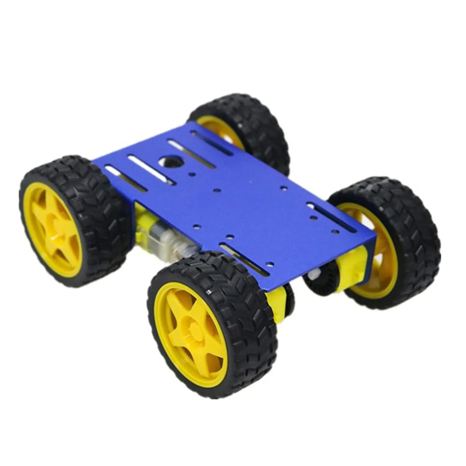 4wd Robot Car Chassis Kit with Metal Robotic Frame & 4pcs TT Encoder DC Motor for Arduino/Raspberry Pie/Microbit, DIY Remote Control Mobile Moving Robotics Platform for Maker Education Spy Monitor
