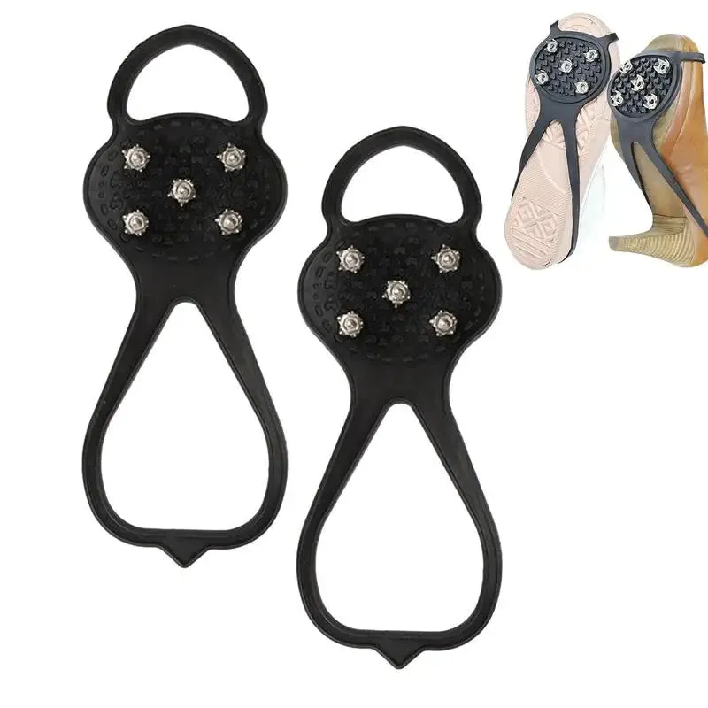 5 Teeth Anti-Skid Ice Snow Gripper Spikes - Winter Climbing Shoe Accessories