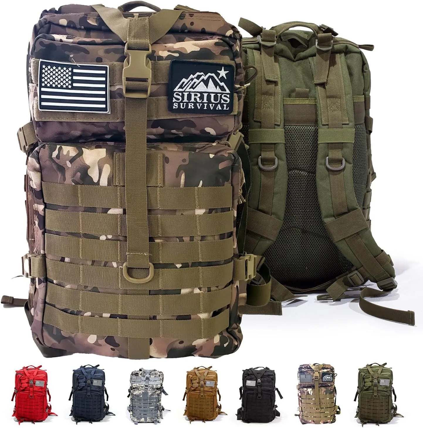 50L Expeditionary Tactical Backpack - Large Molle Bag