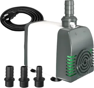550GPH Submersible Water Pump, Fountain Pumps with dry run protection Adjustable Flow Rate Desin 6.5ft High Lift for Fountains, Hydroponics, Ponds, Aquariums & More