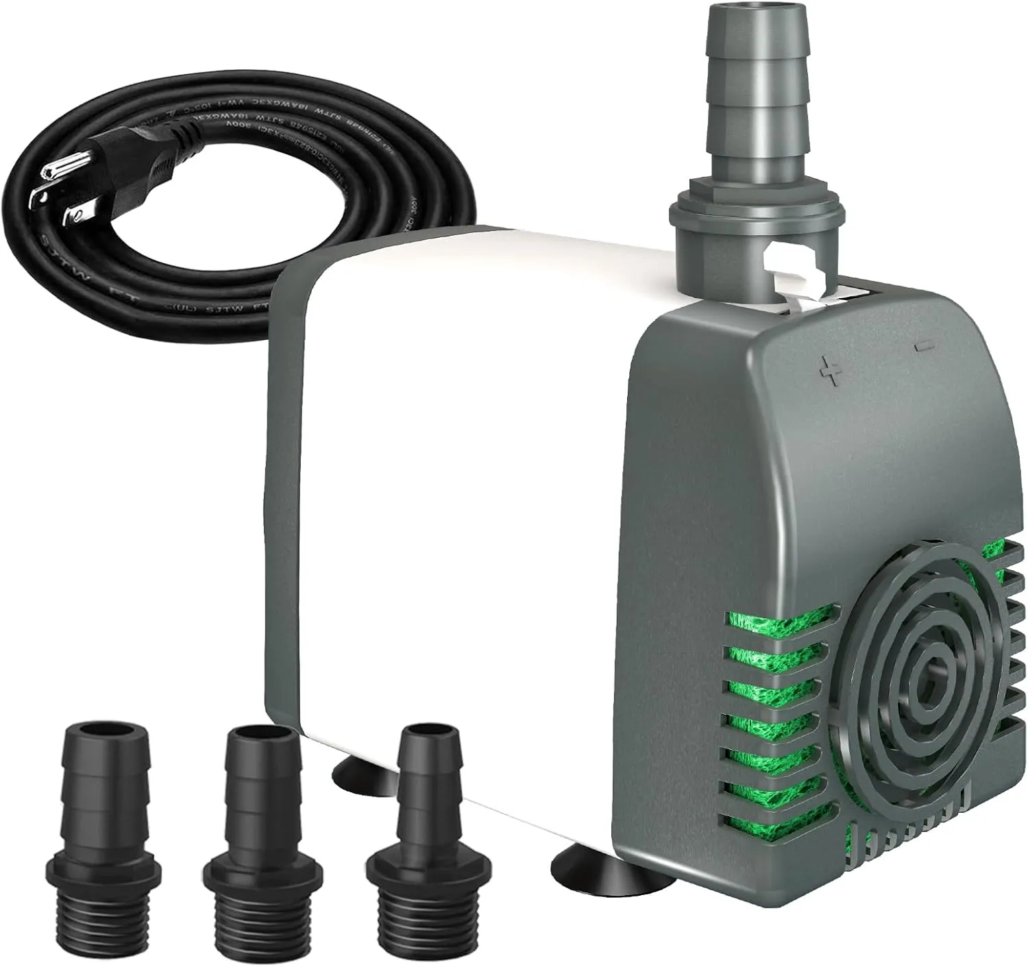 550GPH Submersible Water Pump, Fountain Pumps with dry run protection Adjustable Flow Rate Desin 6.5ft High Lift for Fountains, Hydroponics, Ponds, Aquariums & More