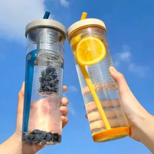700Ml Water bottle with foldable straw