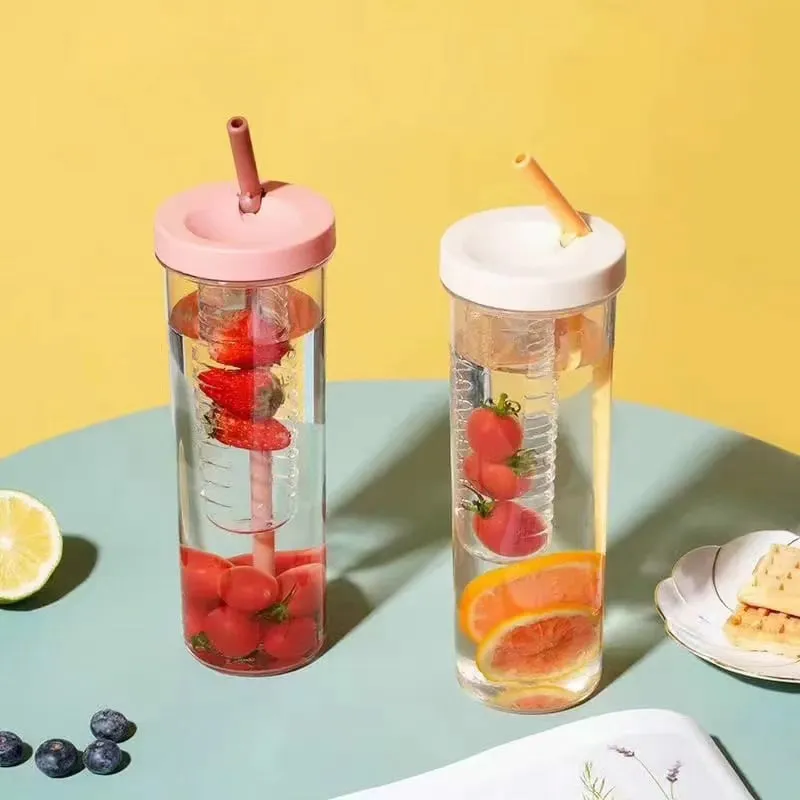 700Ml Water bottle with foldable straw