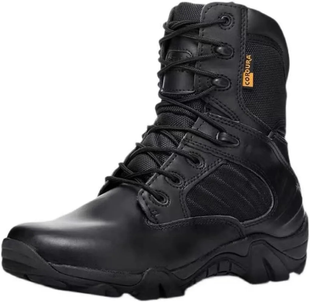 8 Inch Tactical Military Boots for Men & Women - Side Zipper Combat Work Shoes Hiking Trekking Mountaineerin Boots