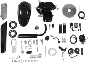 80cc Bicycle Engine Kit, 2-Stroke Gas Motorized Bike Conversion Kit with CDI Ignition, Petrol Powered Air Cooling Single-Cylinder Bicycle Motor Kit for 26" to 28" Bicycles with V-Frame