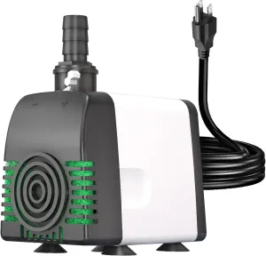 880GPH Submersible Water Pump, Pond Pumps with dry run protection Adjustable Flow Rate Desin 6.5ft High Lift for Fountains, Hydroponics, Ponds, Aquariums & More